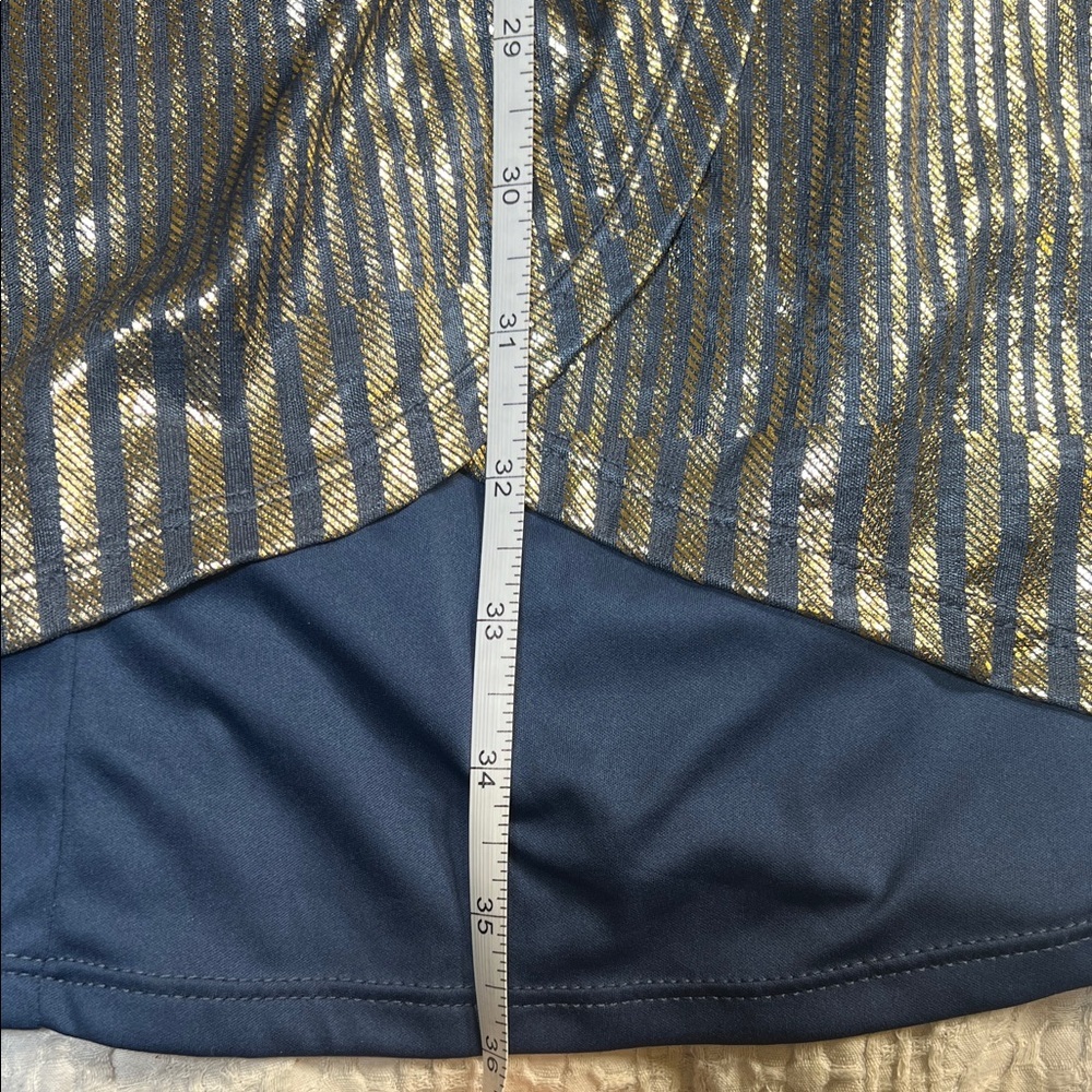 Anthropologie Gold and Black Midi Dress size 16W plus - Picture 7 of 12